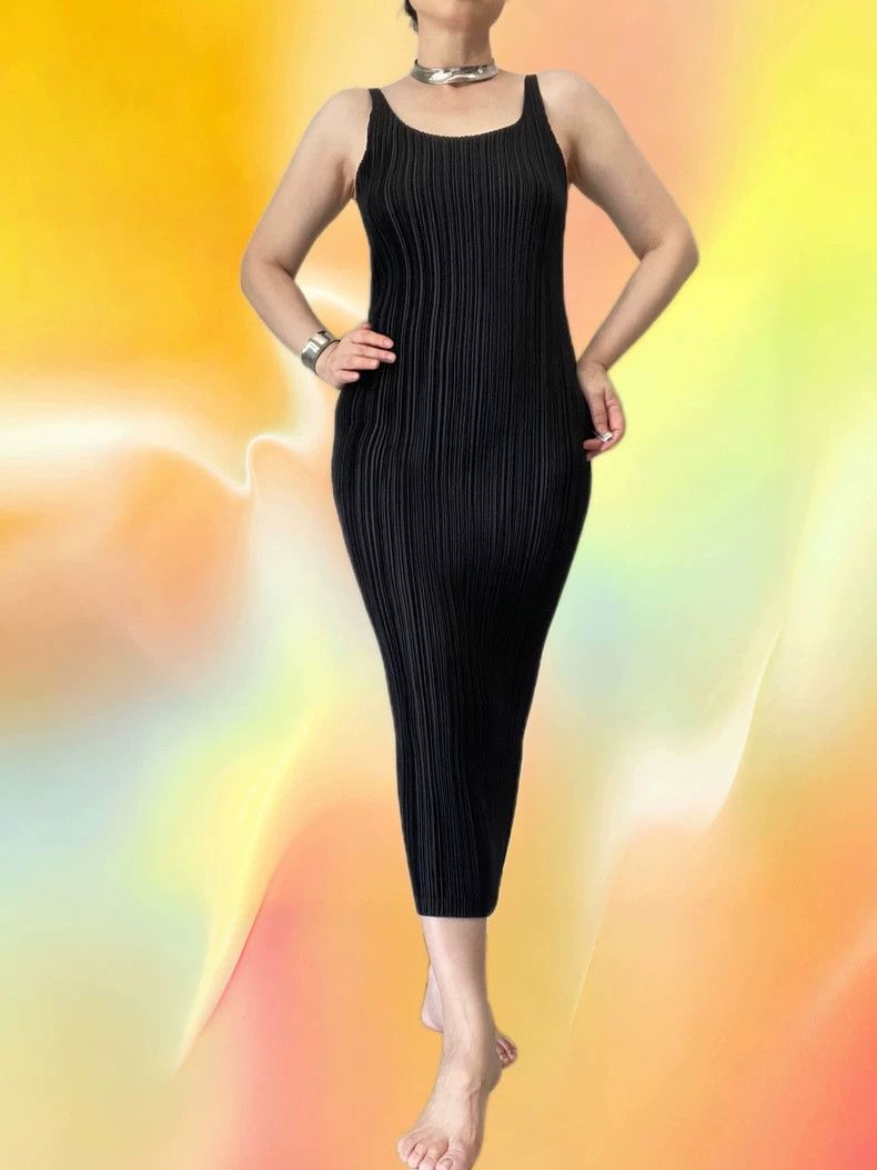 Issey Miyake Issey Miyake Black mainline halter dress Size S / US 4 / IT 40 - 2 Thumbnail