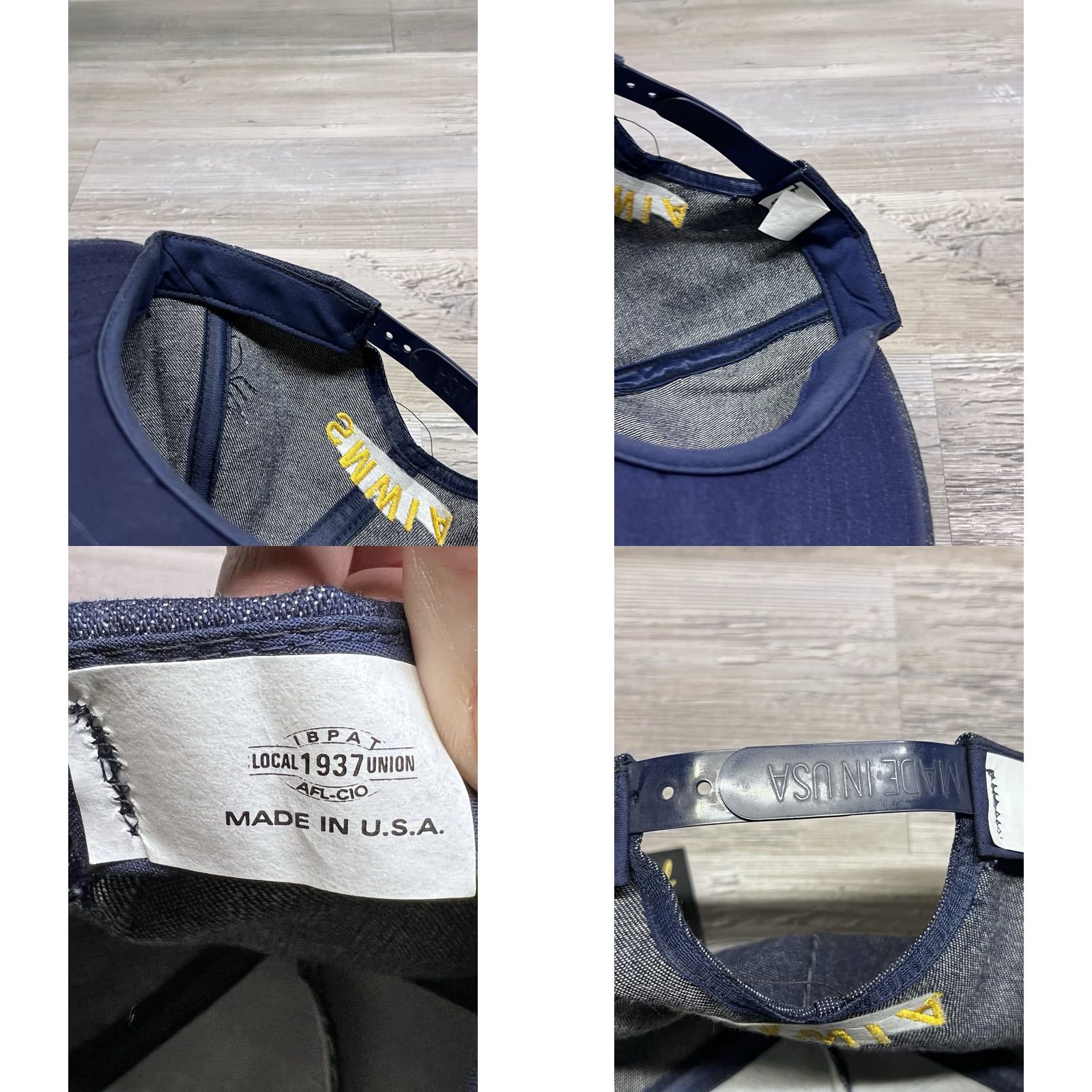 Vintage VINTAGE Union Made Denim SMWIA Show Me The Label USA Snapback Hat Cap Mens One Size Blue 1990s Retro Baseball Cap Size ONE SIZE - 9 Thumbnail