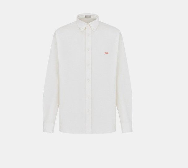 Dior o1w1db11124 Cotton Twill Shirt in White Size US L / EU 52-54 / 3 - 1 Thumbnail