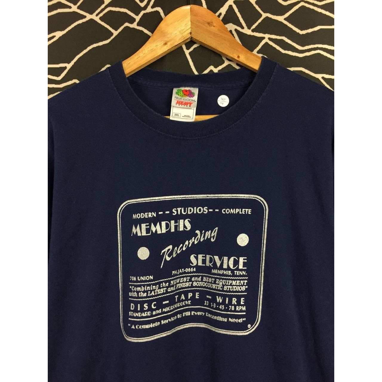 Fruit Of The Loom Vtg Y2K Memphis Recording Service Modern Studios Tee Size US XXL / EU 58 / 5 - 3 Thumbnail