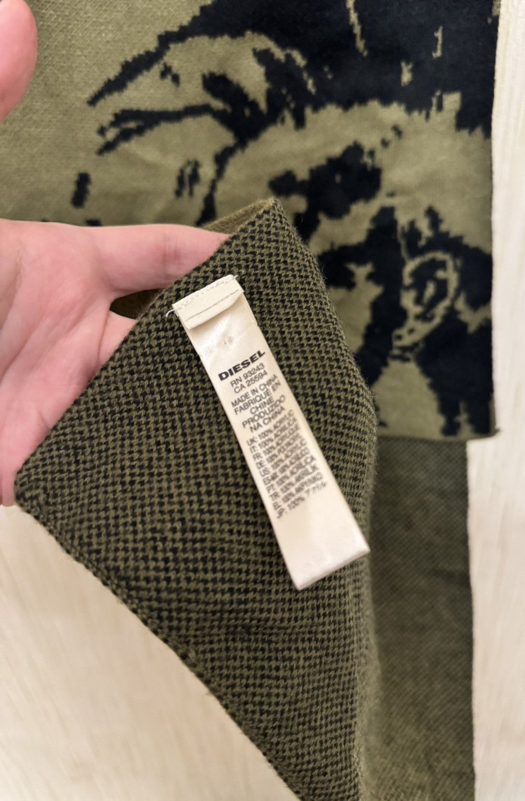 Diesel × Vintage Diesel big logo scarf wrap Y2K vintage Size ONE SIZE - 5 Thumbnail