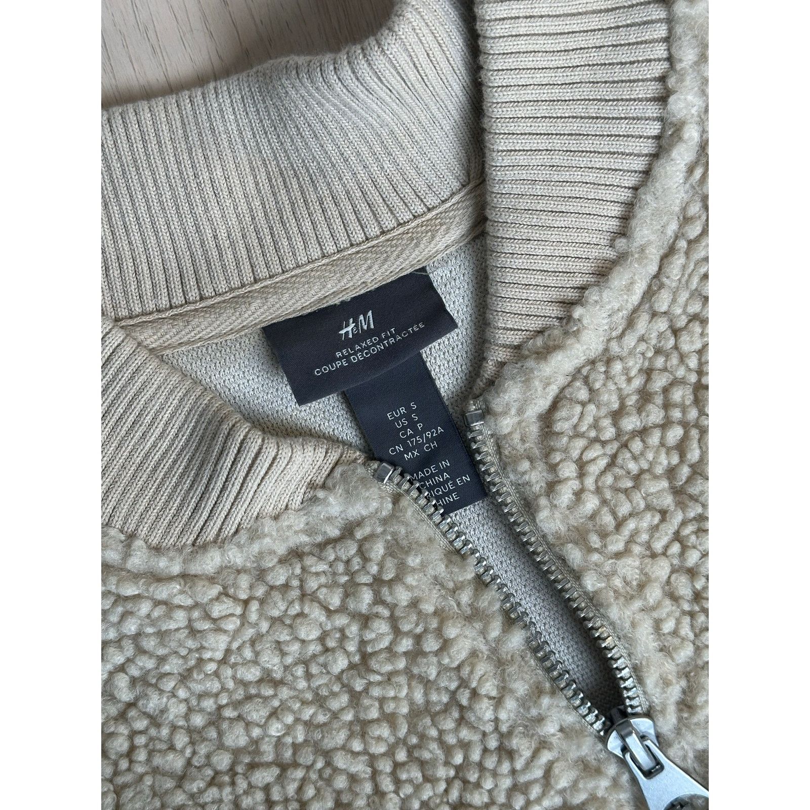 H&M Beige Fleece H&M jacket - Size S - MINT Size S / US 4 / IT 40 - 4 Thumbnail