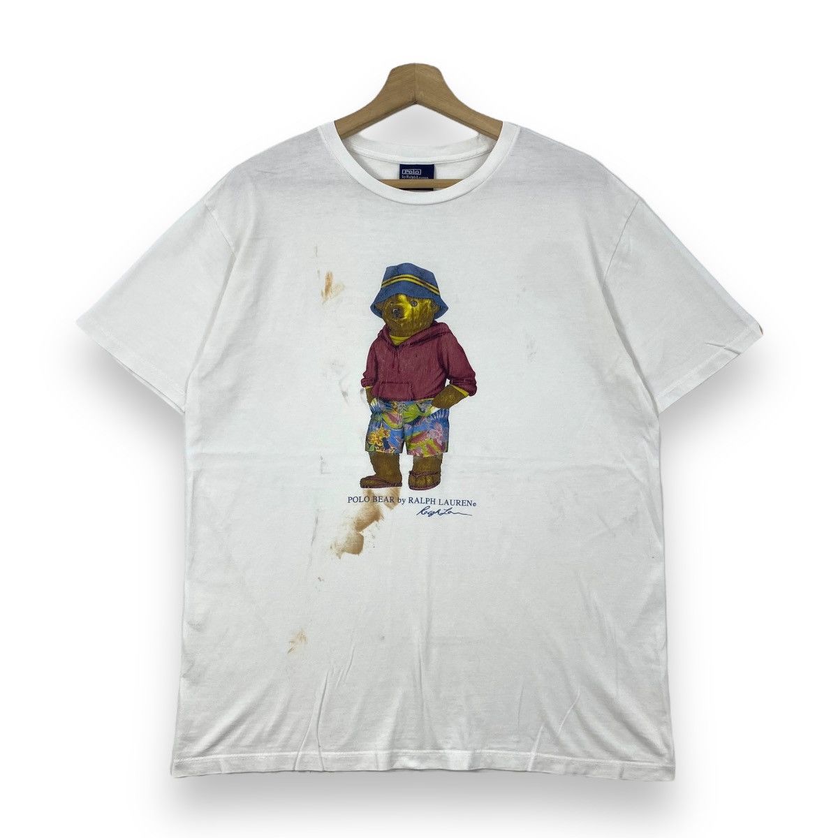 Polo Ralph Lauren × Vintage Vintage 90's POLO BEAR By Ralph Lauren Summer Outfits Tee Size US M / EU 48-50 / 2 - 1 Thumbnail
