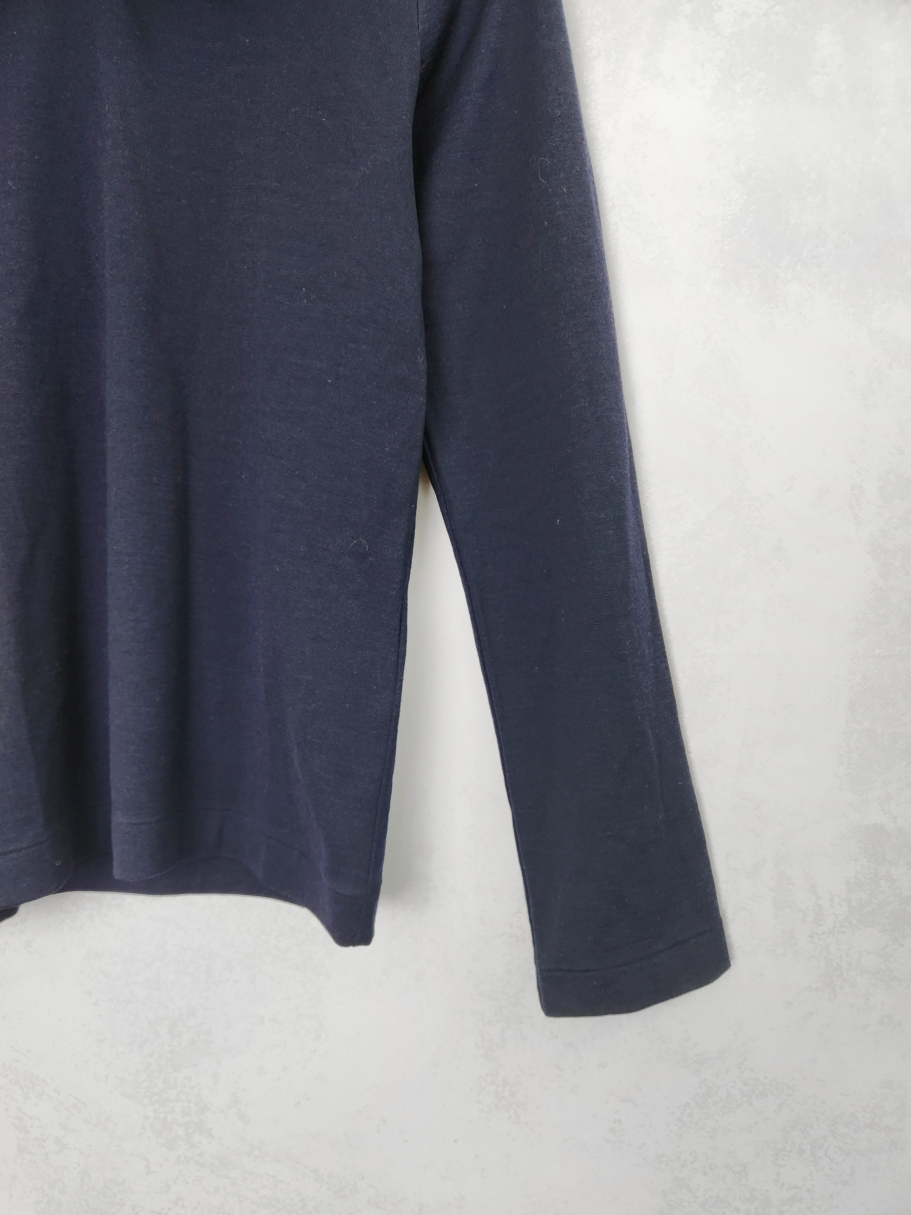 Comme des Garcons Comme Des Garcons wool navy collared long sleeve jumper Size XS / US 0-2 / IT 36-38 - 3 Thumbnail