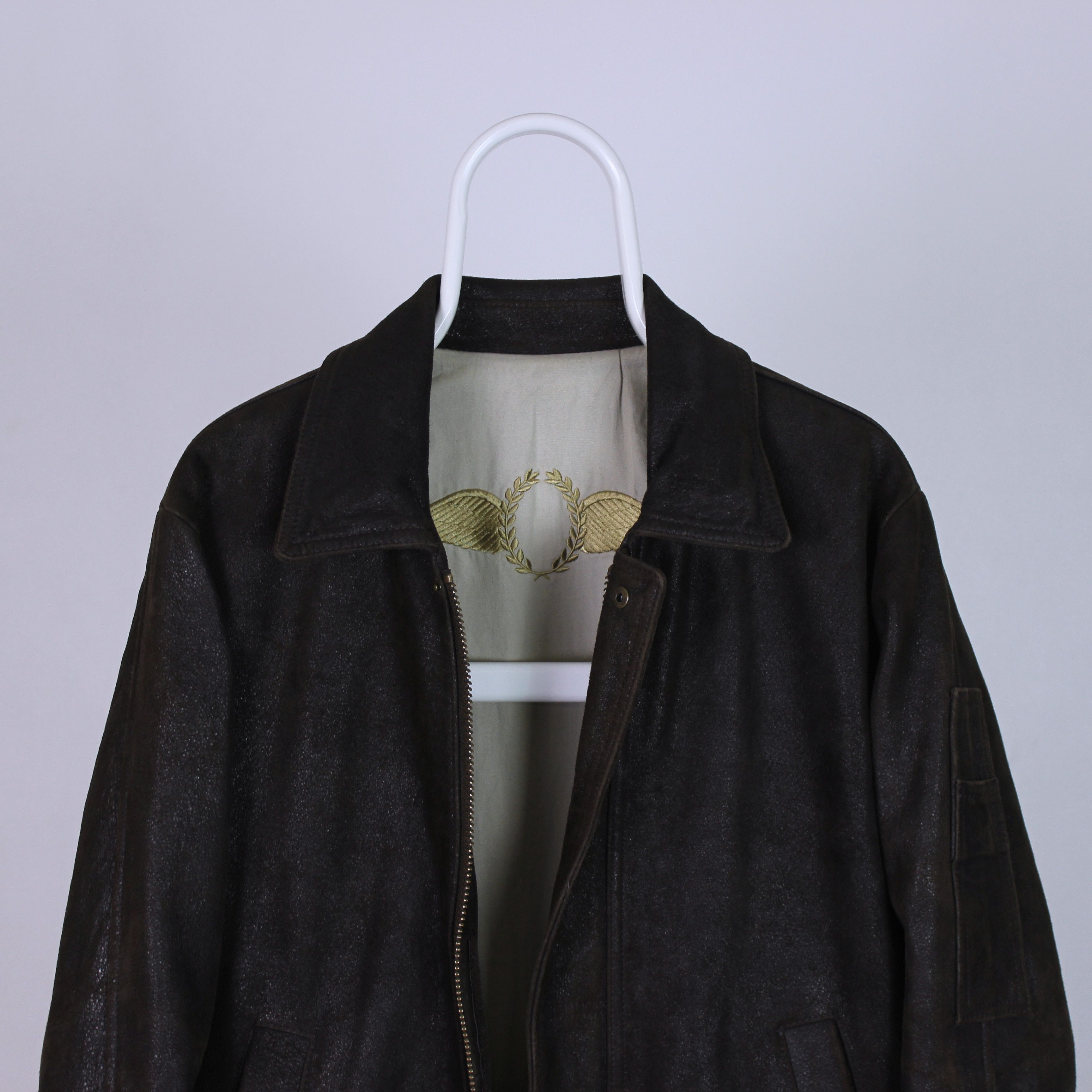 Leather Bassett heavy vintage aviator leather jacket winter M Size M / US 6-8 / IT 42-44 - 4 Thumbnail