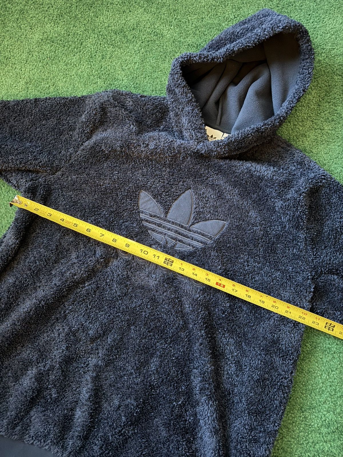 Adidas Adidas Originals "Sherpa" Fleece Trefoil Hoodie - Navy Blue Size US L / EU 52-54 / 3 - 7 Thumbnail