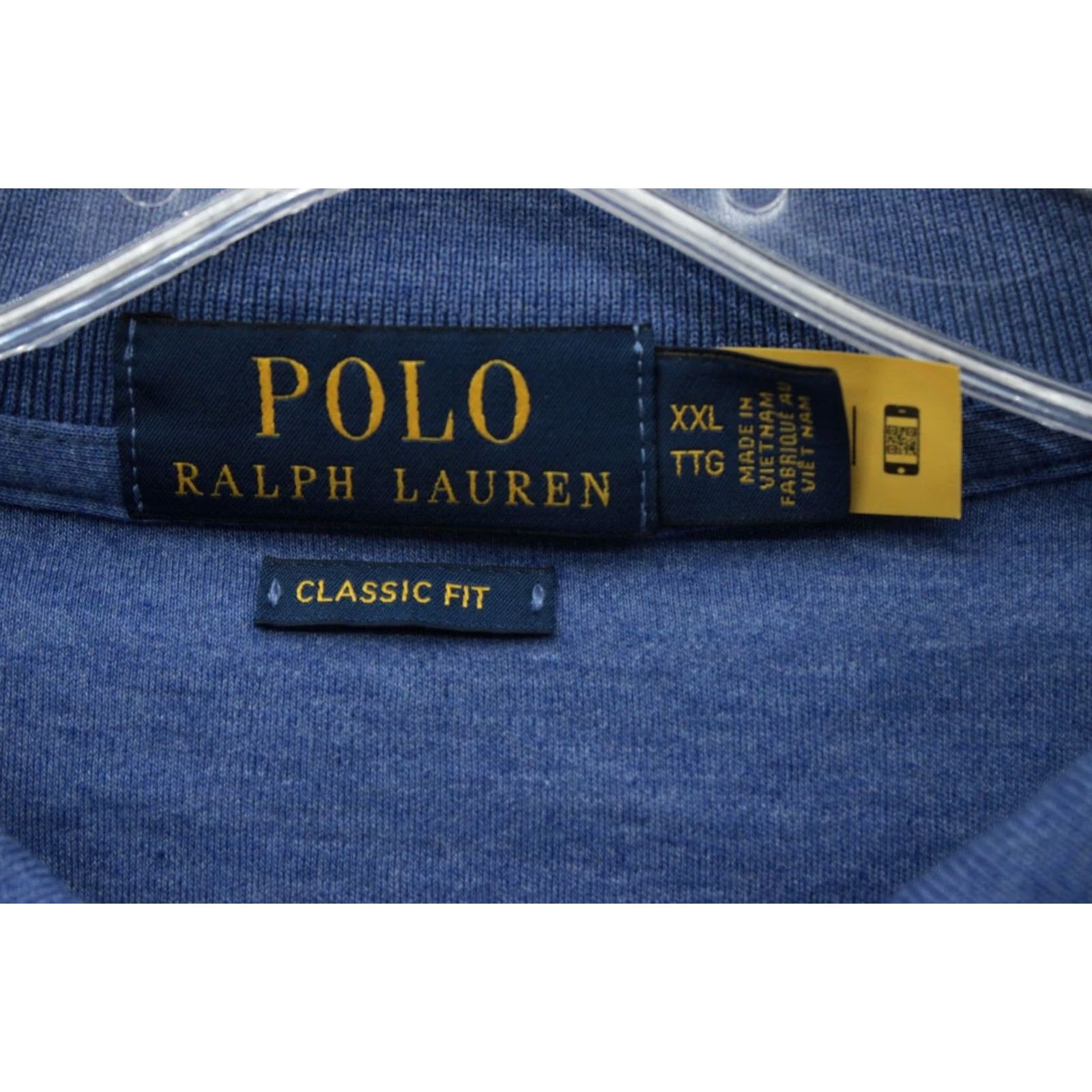 Polo Ralph Lauren Polo Ralph Lauren Shirt Mens XXL Blue Heathered Polo Cotton Flesh Pony Classic Size US XXL / EU 58 / 5 - 5 Thumbnail