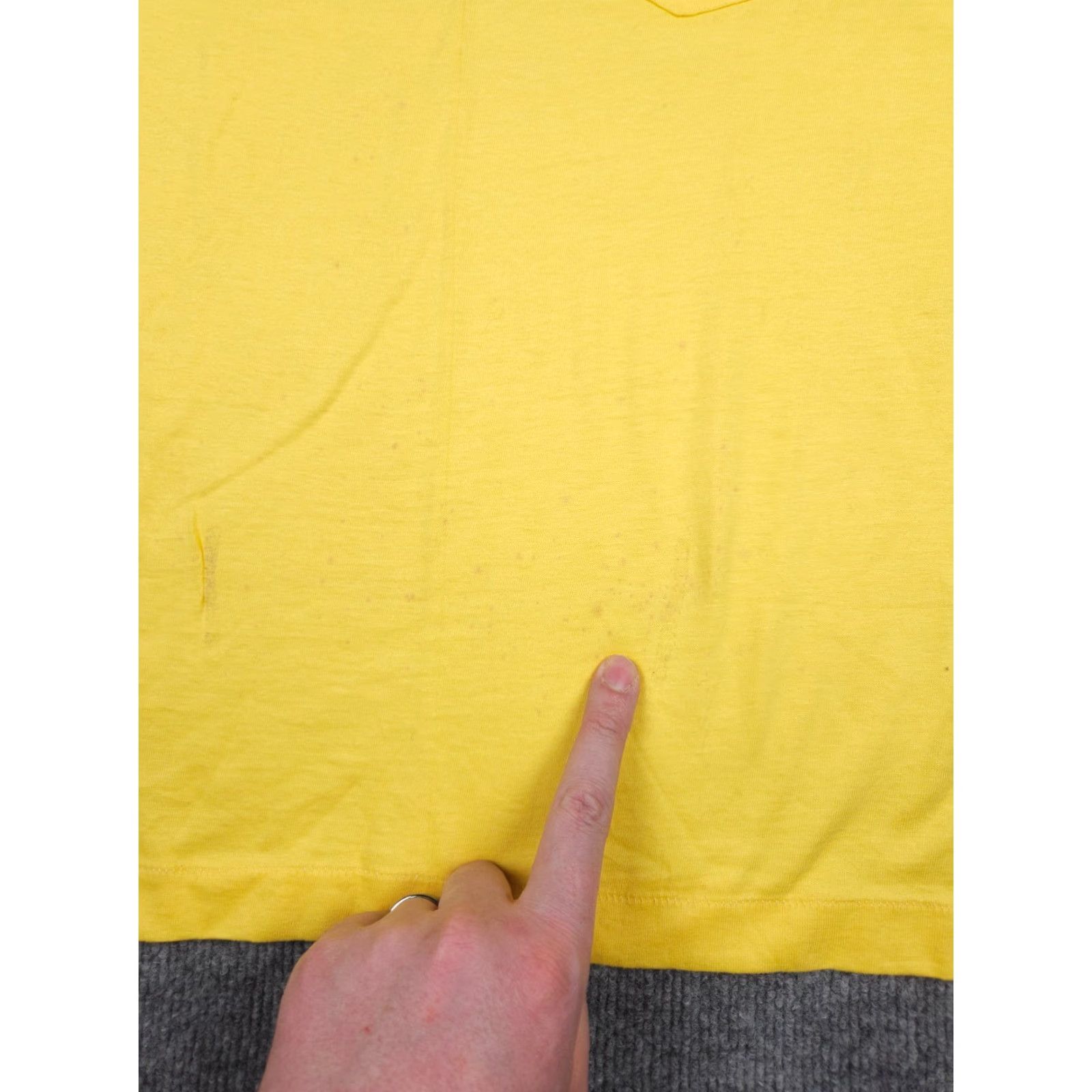 Penn VINTAGE Towncraft T-Shirt Pocket Tee Yellow Small Mens USA Pockets VTG Regular Crew Neck Short Sleeve Cotton Knit Brand Towncraft Shirt Size US S / EU 44-46 / 1 - 5 Thumbnail