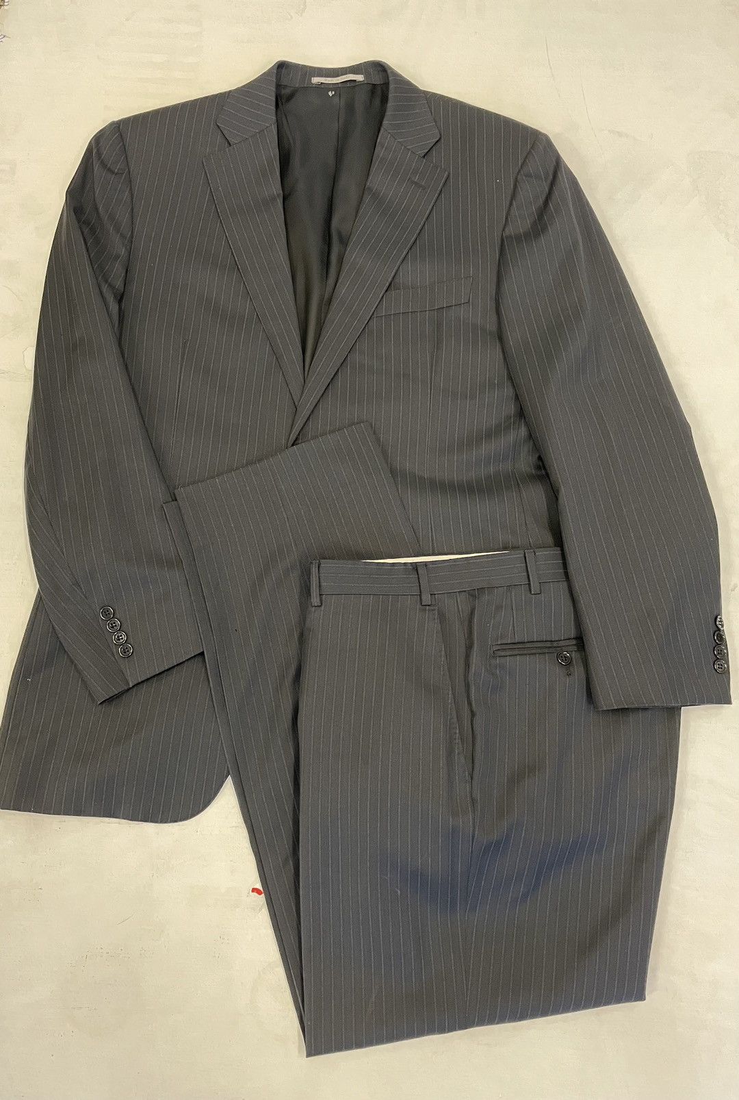 Canali Striped Wool Suit Size 42L - 6 Thumbnail