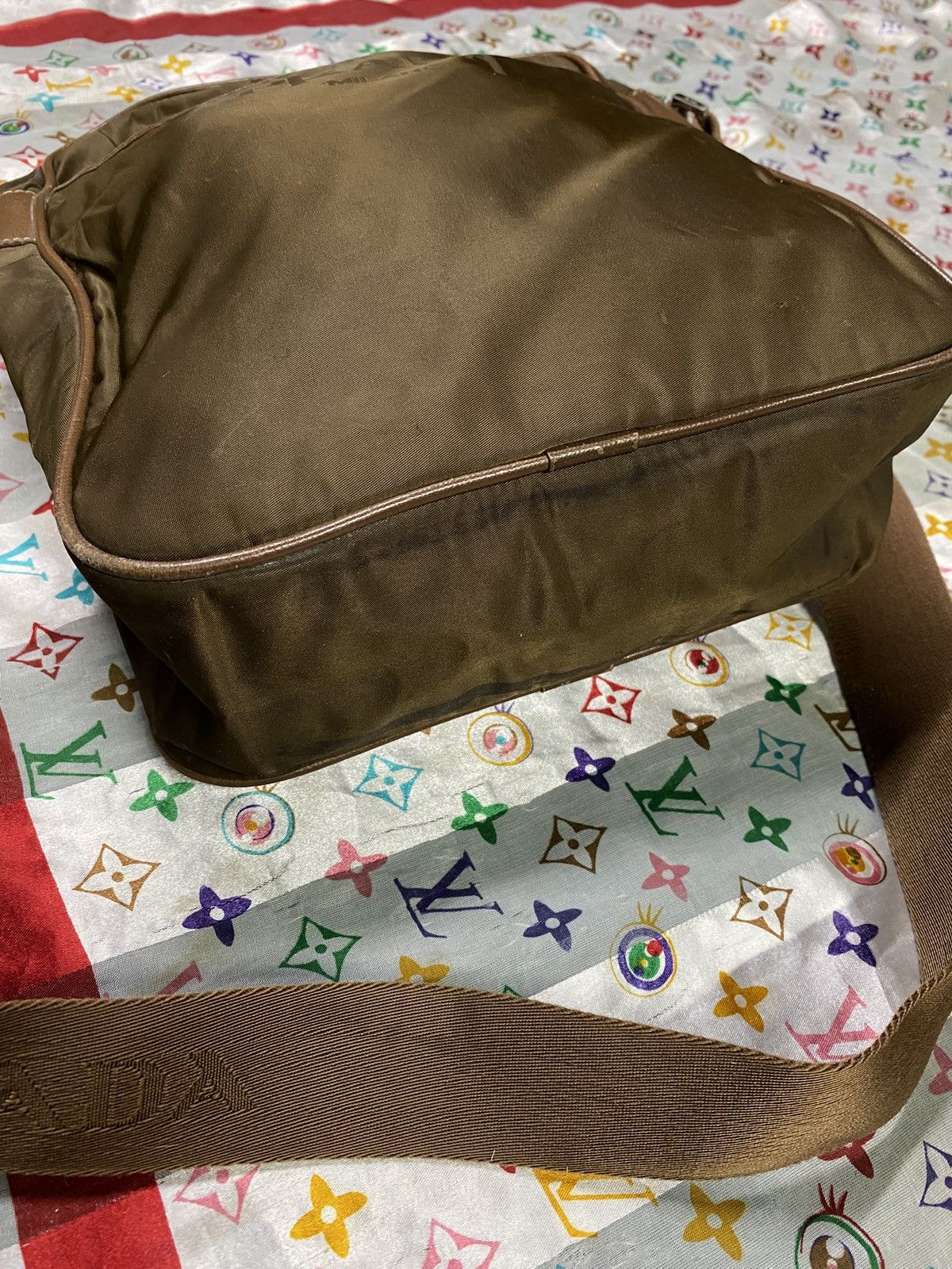 Prada Prada Vtg Brown Nylon Messenger Crossbody Bag Size ONE SIZE - 12 Thumbnail