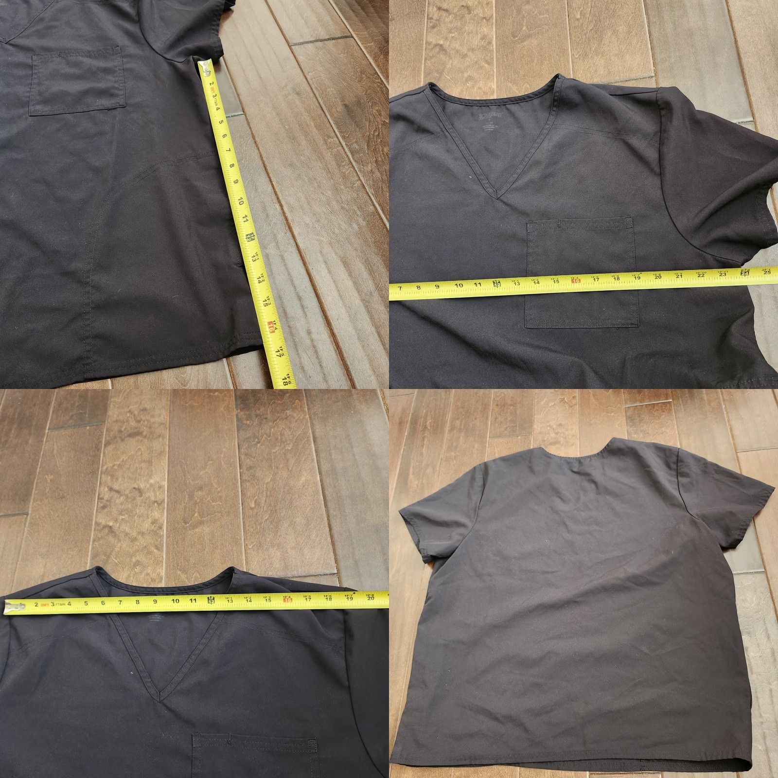Vintage Scrubstar Women's Black Pocket Scrub Top XL Top, Pocket, Medical, Scrubstar, Women, Black, Solid, XL, Scrub Top Size XL / US 12-14 / IT 48-50 - 9 Thumbnail