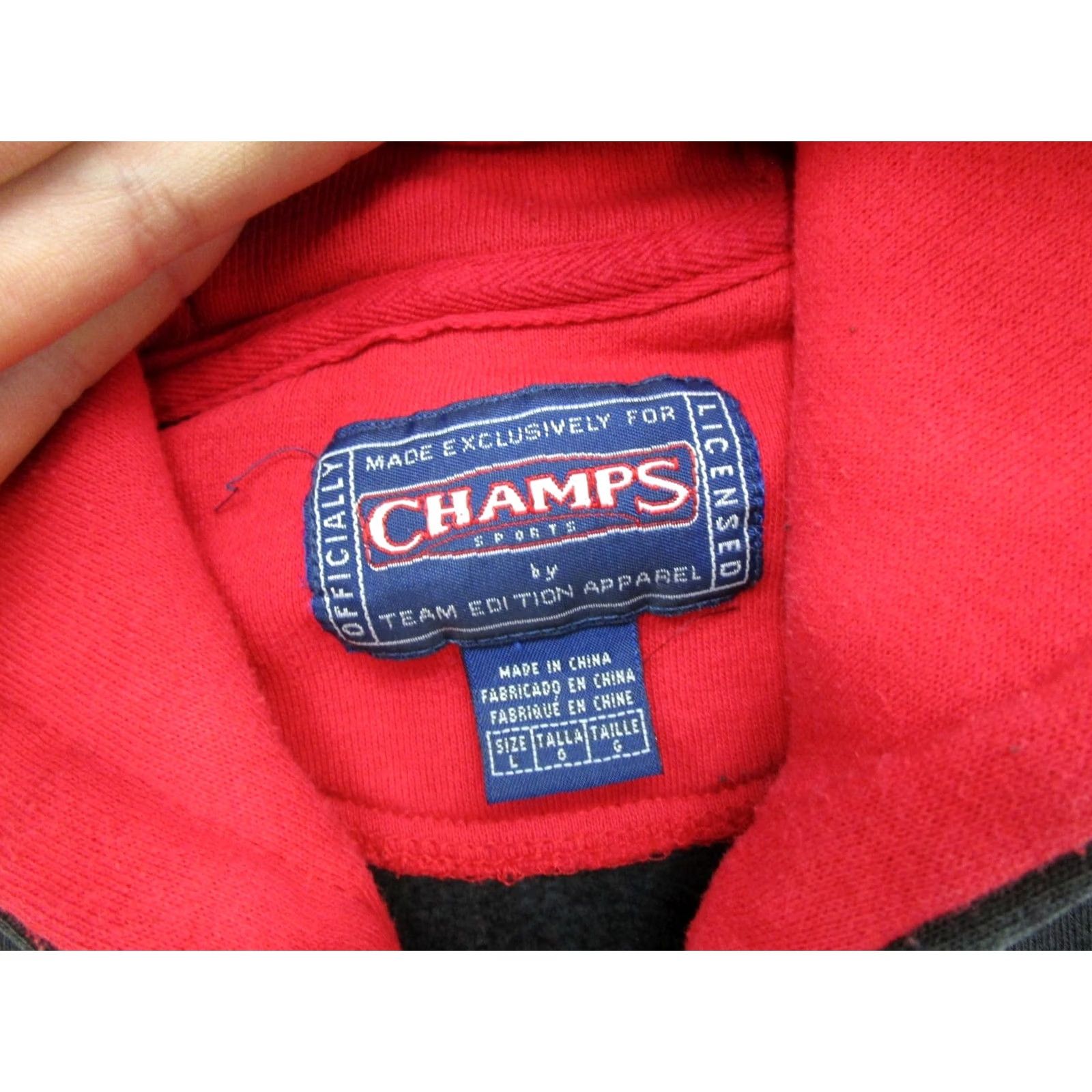 Vintage VTG Champs Wisconsin Badgers NCAA Spell Out Hoodie Sweatshirt L Black Men's Shirt Size US L / EU 52-54 / 3 - 3 Thumbnail
