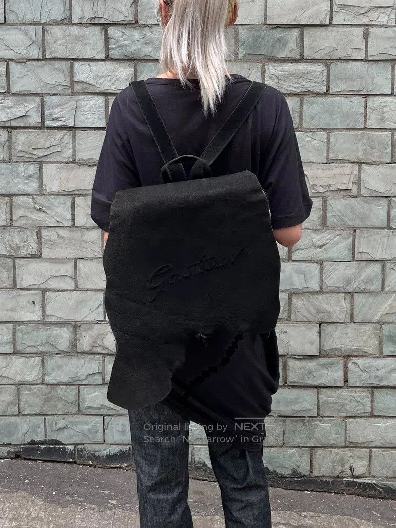 Jean Paul Gaultier Jean Paul GAULTIER Suede Embroidered Backpack. Size ONE SIZE - 2 Thumbnail