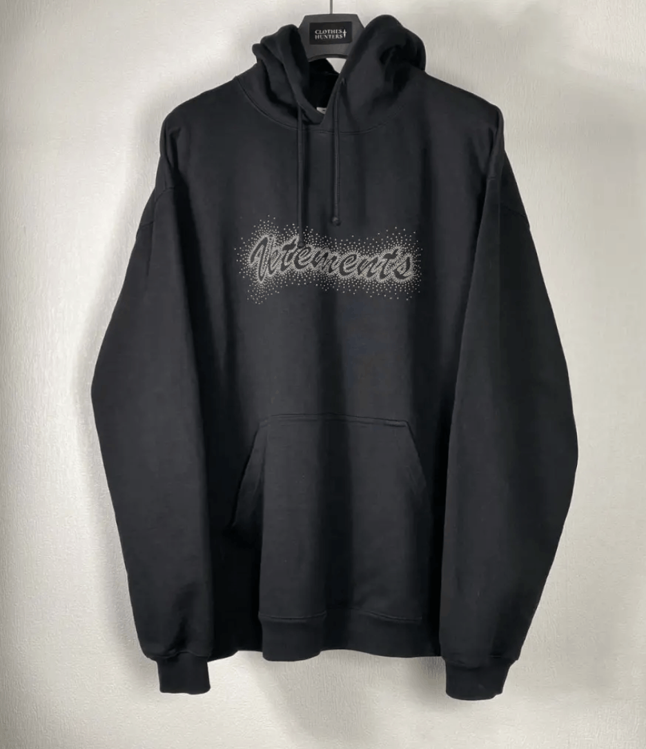 Image of Vetements Metal Logo Hoodie in Black, Men's (Size Small)