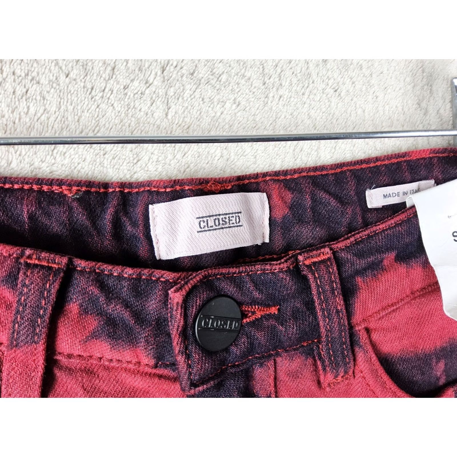 CLOSED VINTAGE Closed Candiani Italian Denim Women's Slim High Waist Tie Dye Jeans Sze 25 Size 42" / US 20 - 4 Thumbnail