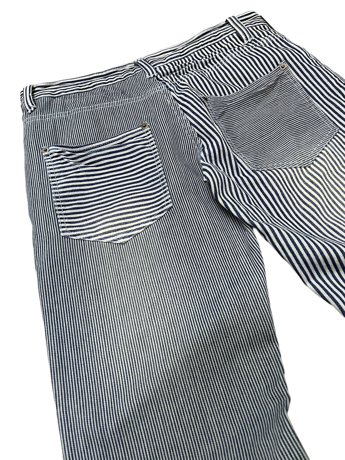 GOSTAR DE FUGA × Hysteric Glamour Jungle Storm Japan Multi Hickory Stripe 3D Whisker Jeans Size US 32 / EU 48 - 15 Thumbnail