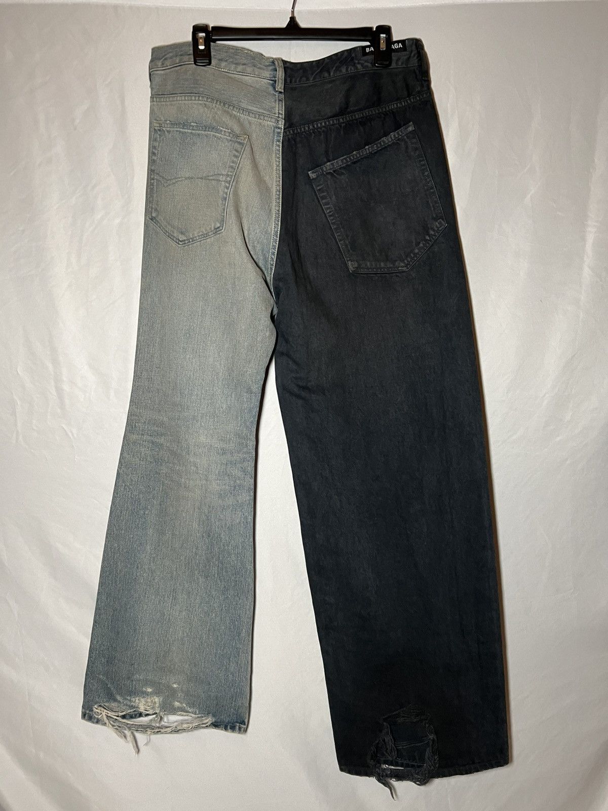 Balenciaga Balenciaga FW24 Blue Fifty Fifty Jeans Size US 30 / EU 46 - 4 Thumbnail