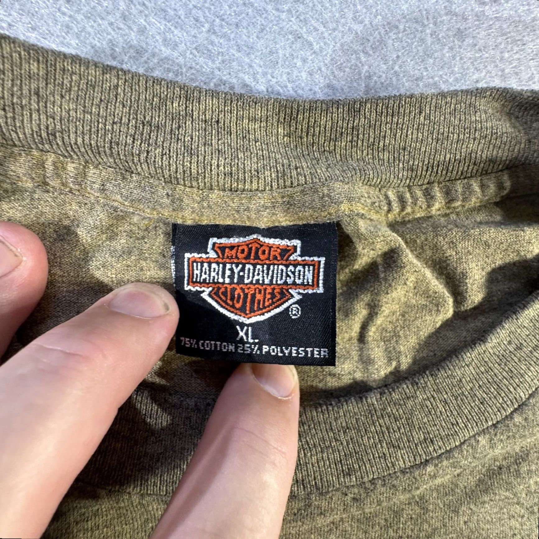 Harley Davidson VINTAGE Harley-Davidson Shirt Mens XL Brown St Joe Missouri 90s Biker Tee Size US XL / EU 56 / 4 - 6 Thumbnail