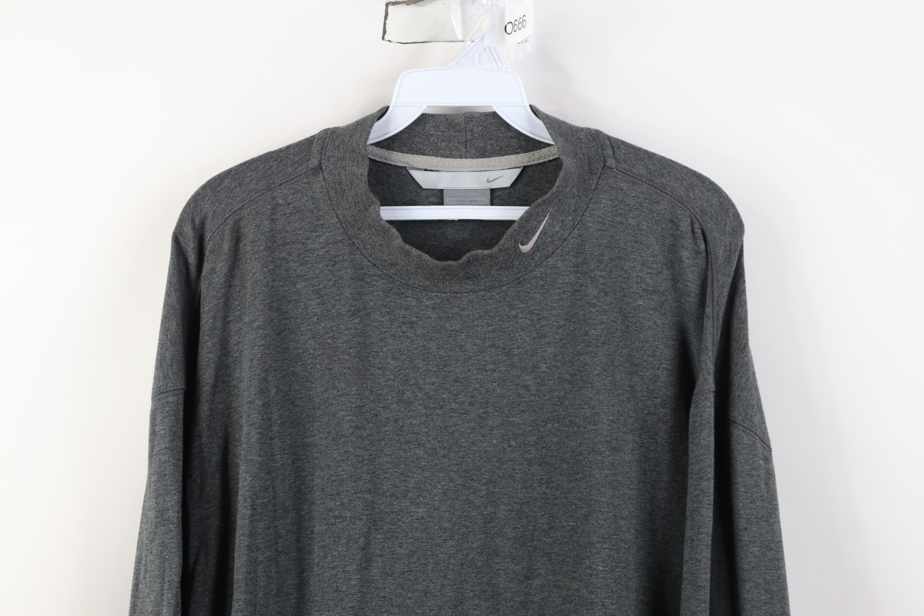 Nike Vintage Y2K Nike Mini Swoosh Mock Neck Long Sleeve T-Shirt Size US XL / EU 56 / 4 - 2 Thumbnail