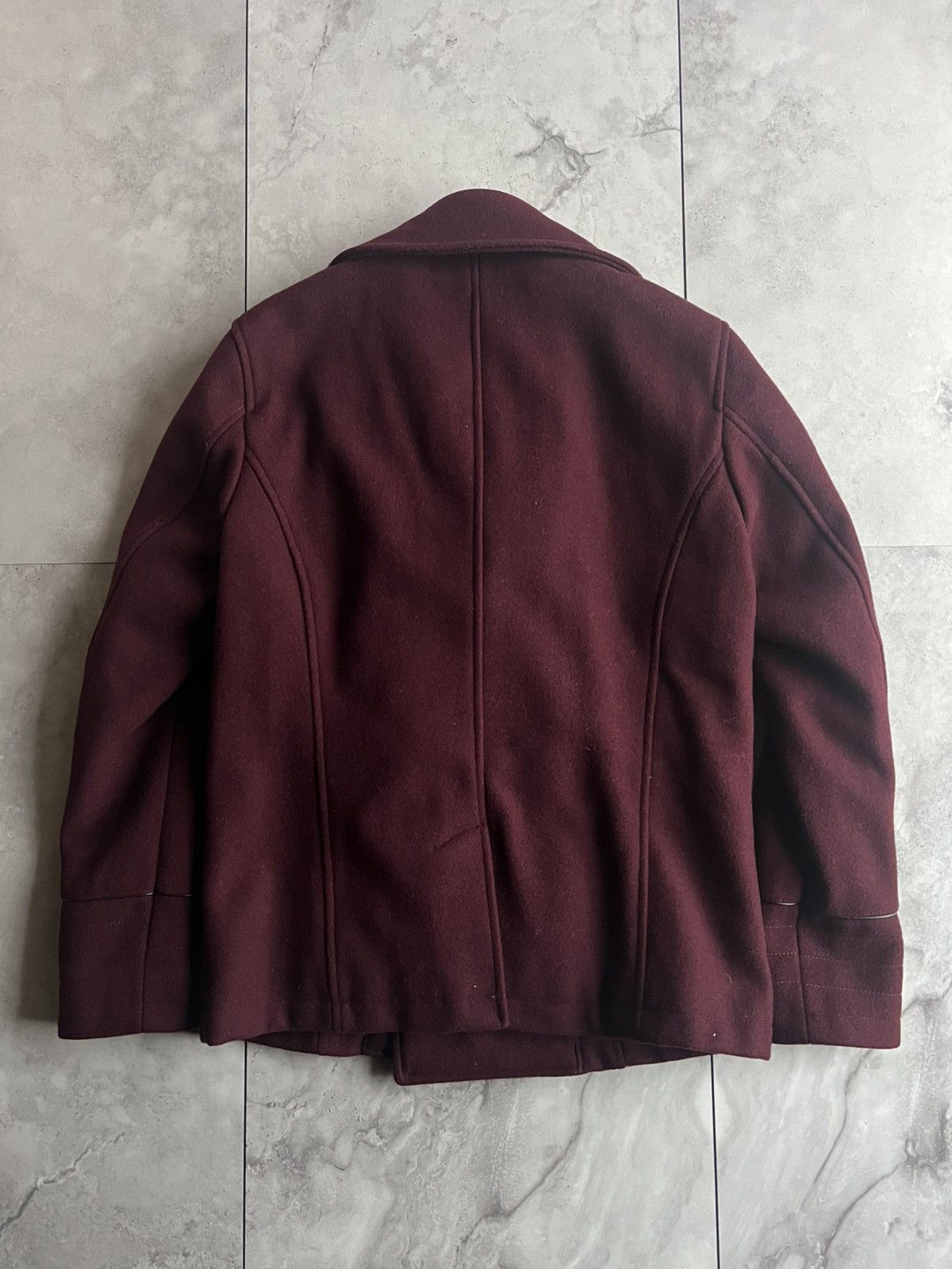 Tete Homme Tete Homme Sweater Layered Blood Red Pea Coat Size US M / EU 48-50 / 2 - 4 Thumbnail