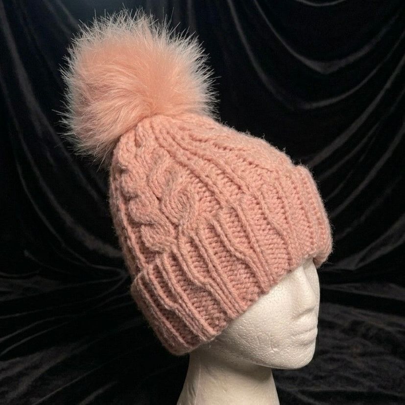 Other Pink Knitted Pom Beanie Size ONE SIZE - 3 Thumbnail