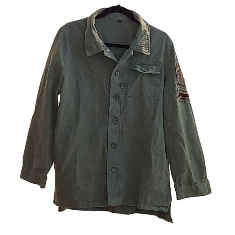 Other Olive Green Army Military Jacket with Patch Detail Size XL Size XL / US 12-14 / IT 48-50 - 6 Thumbnail