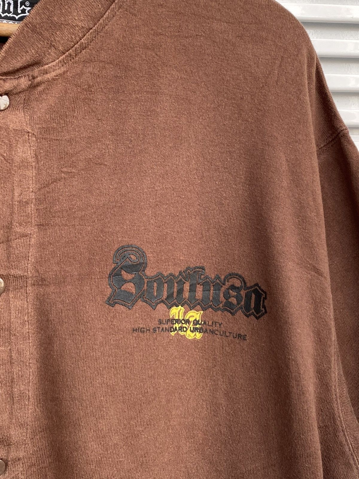 Japanese Brand × Rap Tees × Vintage Vintage Soul Los Angeles Brown Varsity / Travis Flacko Scott Size US L / EU 52-54 / 3 - 4 Thumbnail