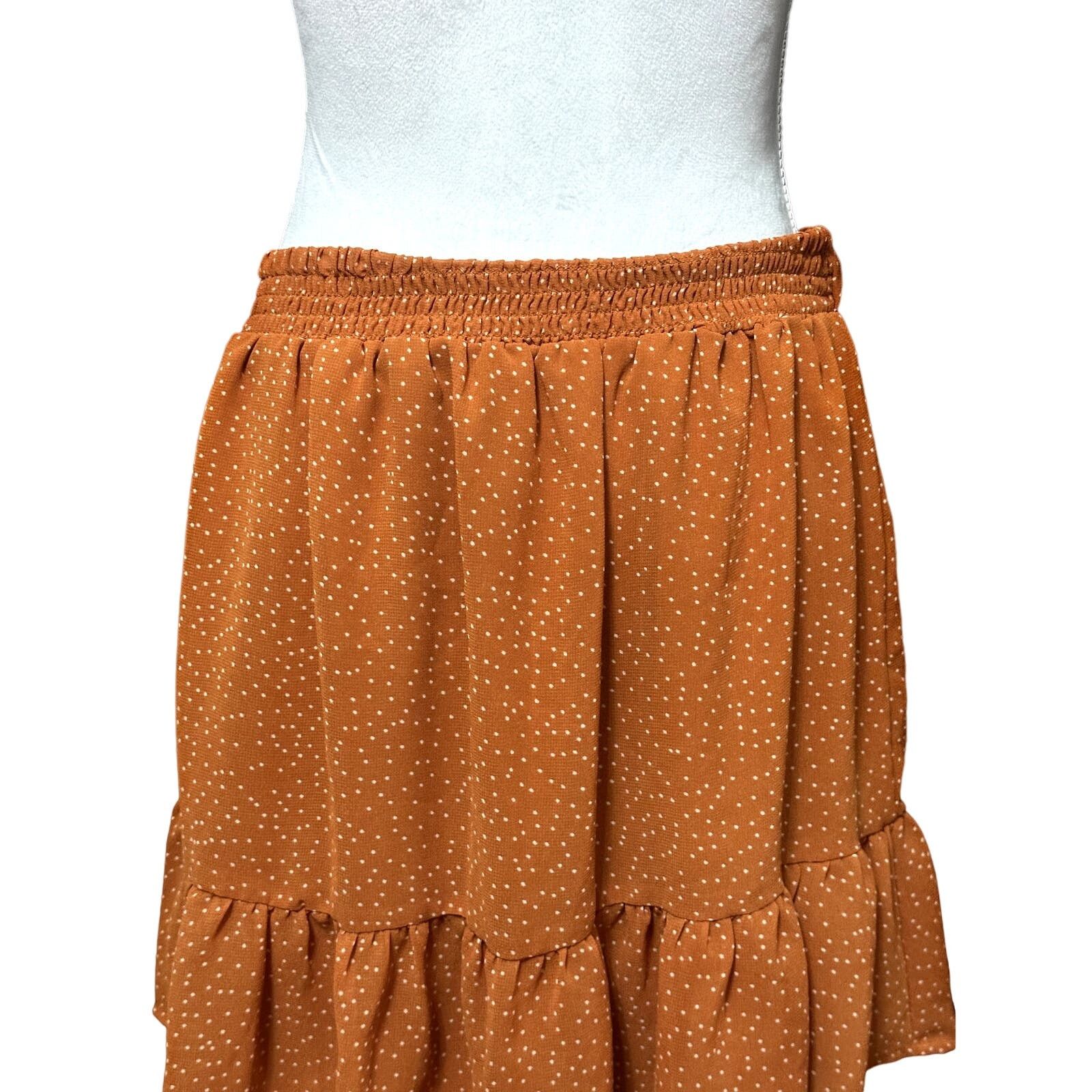Cotton On Cotton On Mini Skirt Polka Dot Lined Flirty Ruffle Orange L Size 30" / US 8 / IT 44 - 5 Thumbnail