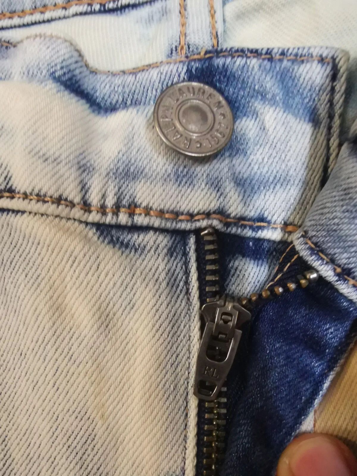 RRL Ralph Lauren Polo Ralph Lauren Tompkins Skinny Jeans Acid Wash Size US 29 - 14 Thumbnail