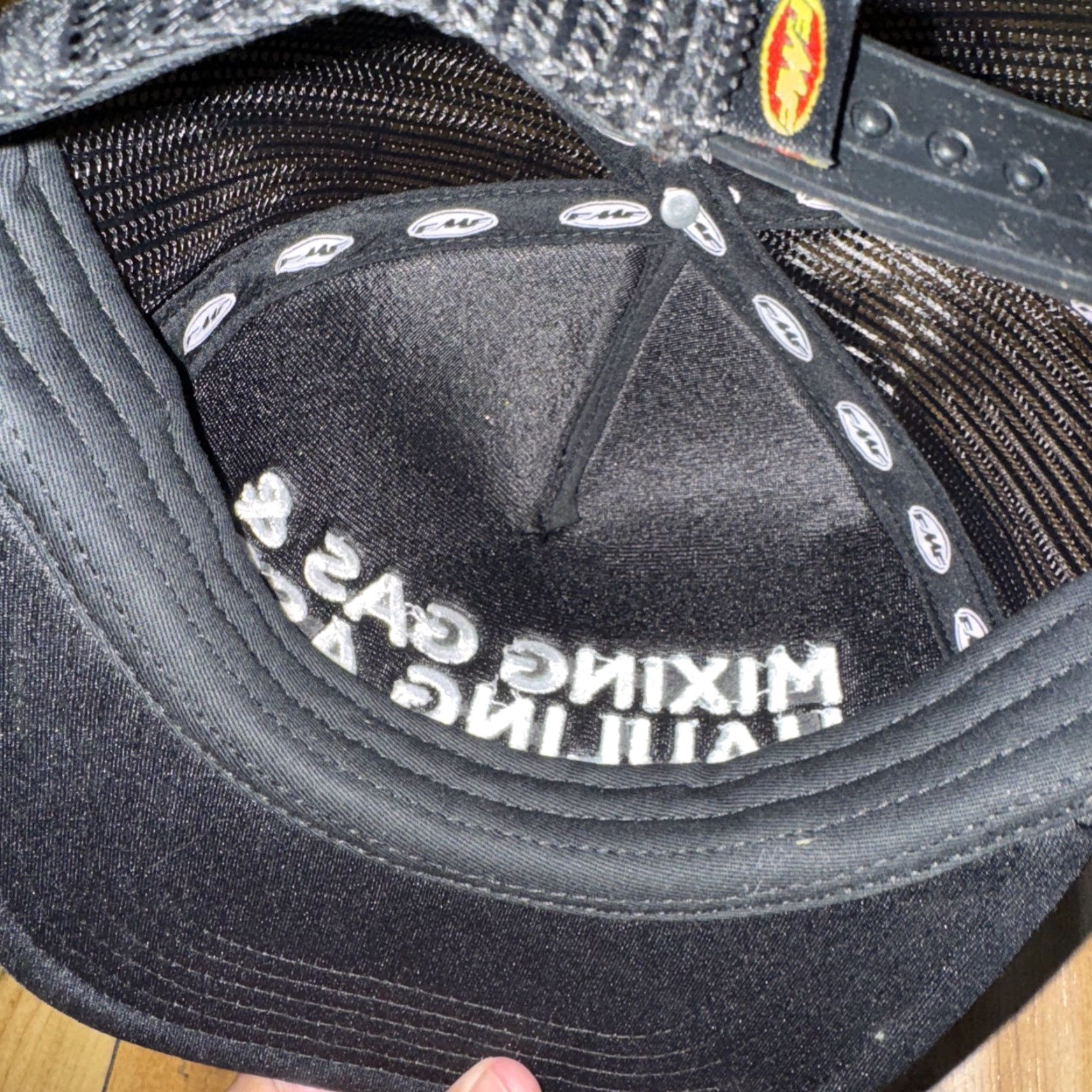 Vintage FMF Trucker SnapBack Bar Black Motor Cross Y2K Hat Mens One Size Black FMF Snapback Truckers Bar Cross Y2K Size ONE SIZE - 4 Thumbnail