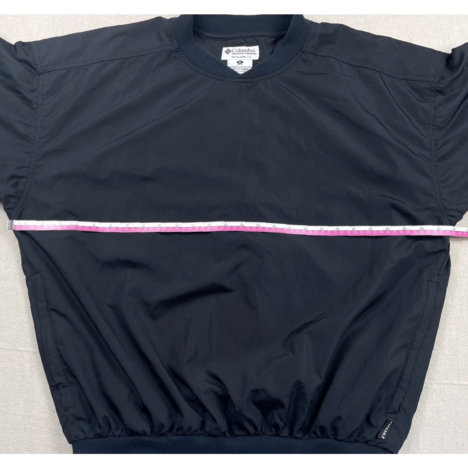 Vintage VINTAGE Columbia Windbreaker Jacket XL Men Black Zip Pockets Packable 90s Golf Hiking Size US XL / EU 56 / 4 - 5 Thumbnail