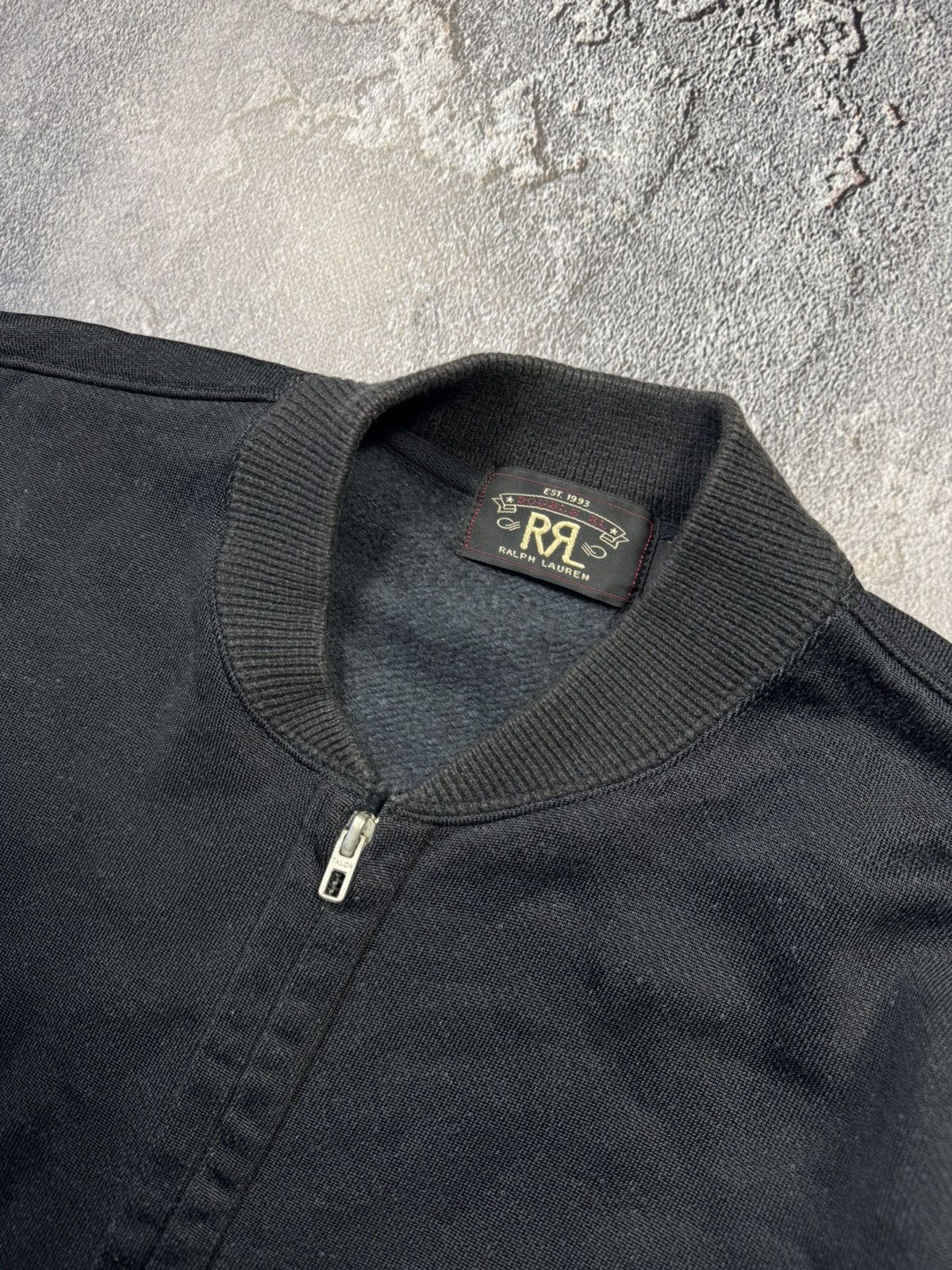 RRL Ralph Lauren RRL Ralph Lauren Double RL Zip-Up Bomber Jacket Faded Black Size US S / EU 44-46 / 1 - 3 Thumbnail