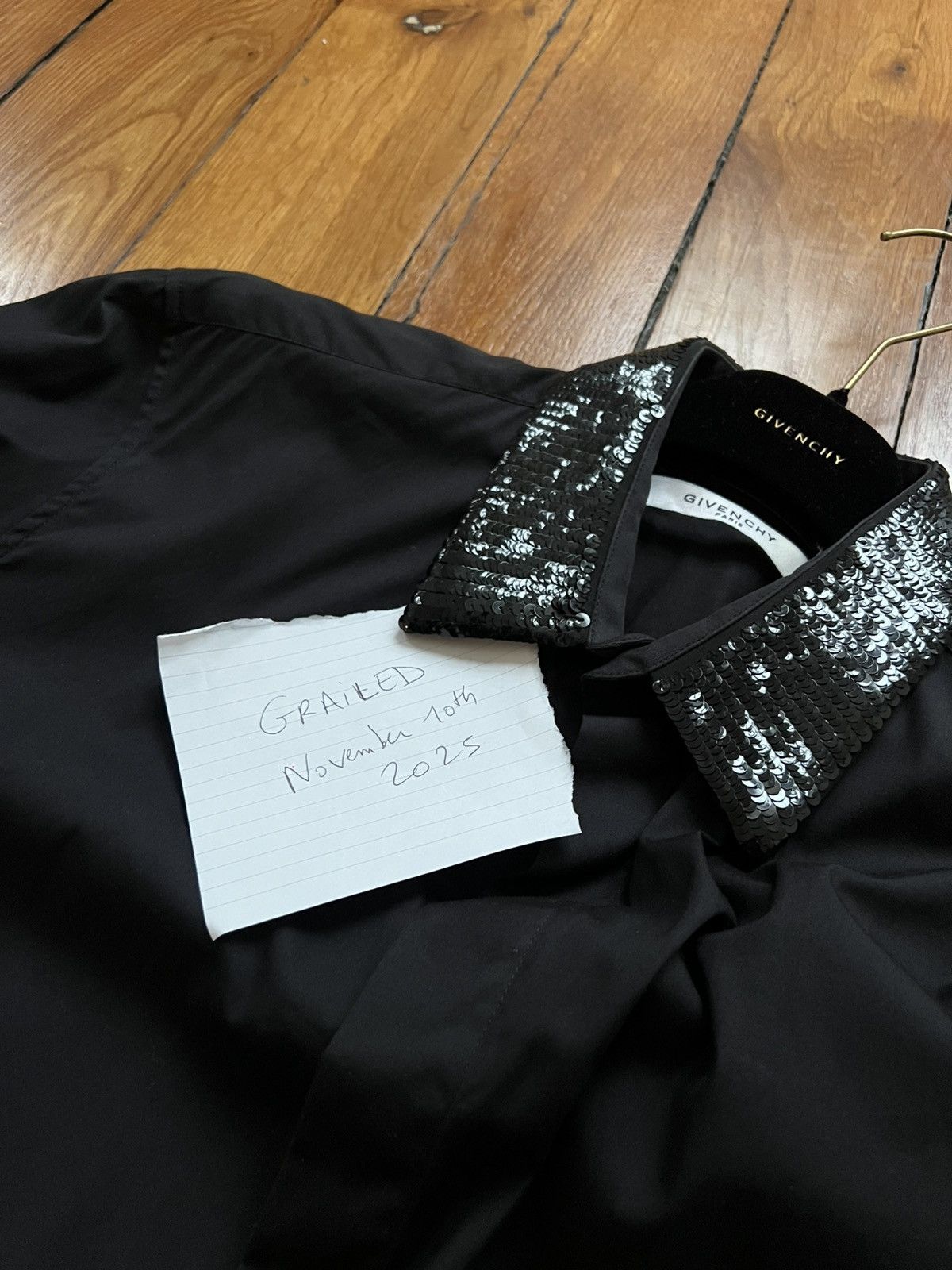 Givenchy Givenchy Sequins Black Shirt Size US XS / EU 42 / 0 - 3 Thumbnail