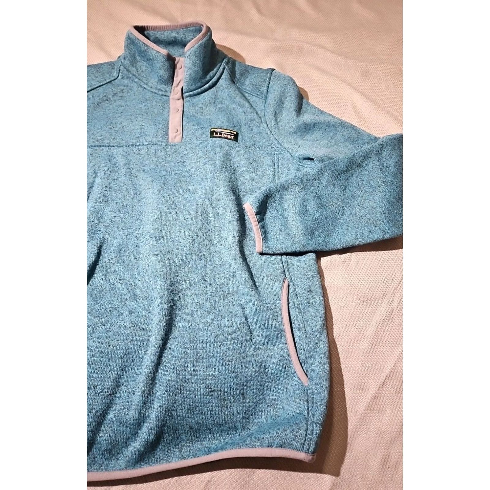 Vintage VINTAGE LL Bean Sweater Womens Large Blue Fleece Pullover T-Snap Outdoor Logo 292726 Size L / US 10 / IT 46 - 5 Thumbnail