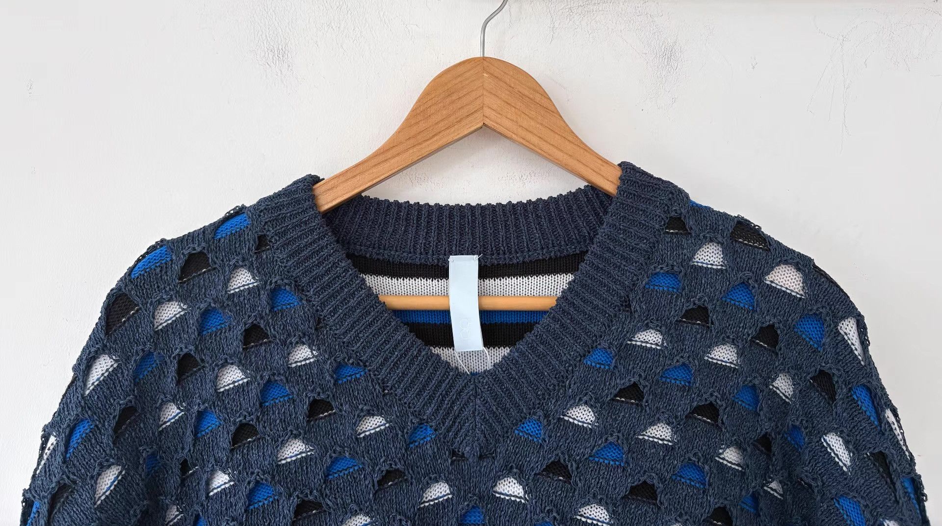 CFCL CFCL Men's Double-Layer Hollow Knit Sweater Ｑ21 Size US M / EU 48-50 / 2 - 7 Thumbnail
