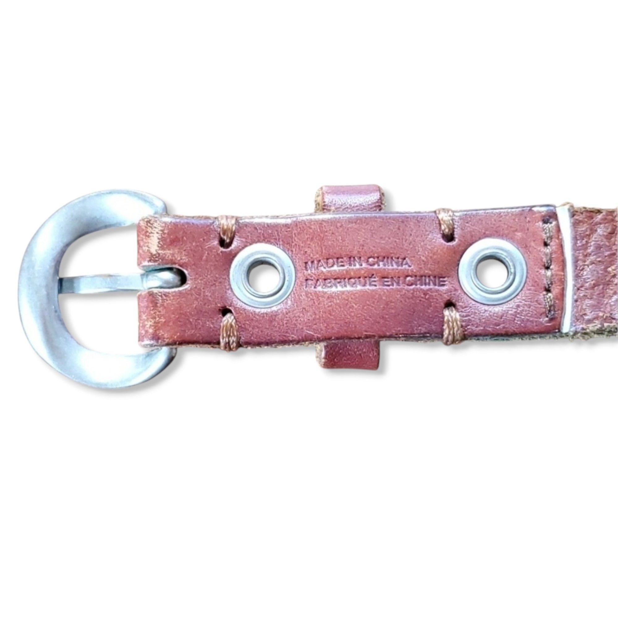 American Eagle Outfitters AEO 32-38" Belt Red Brown Leather Strap Cowhide Braided Size ONE SIZE - 7 Thumbnail