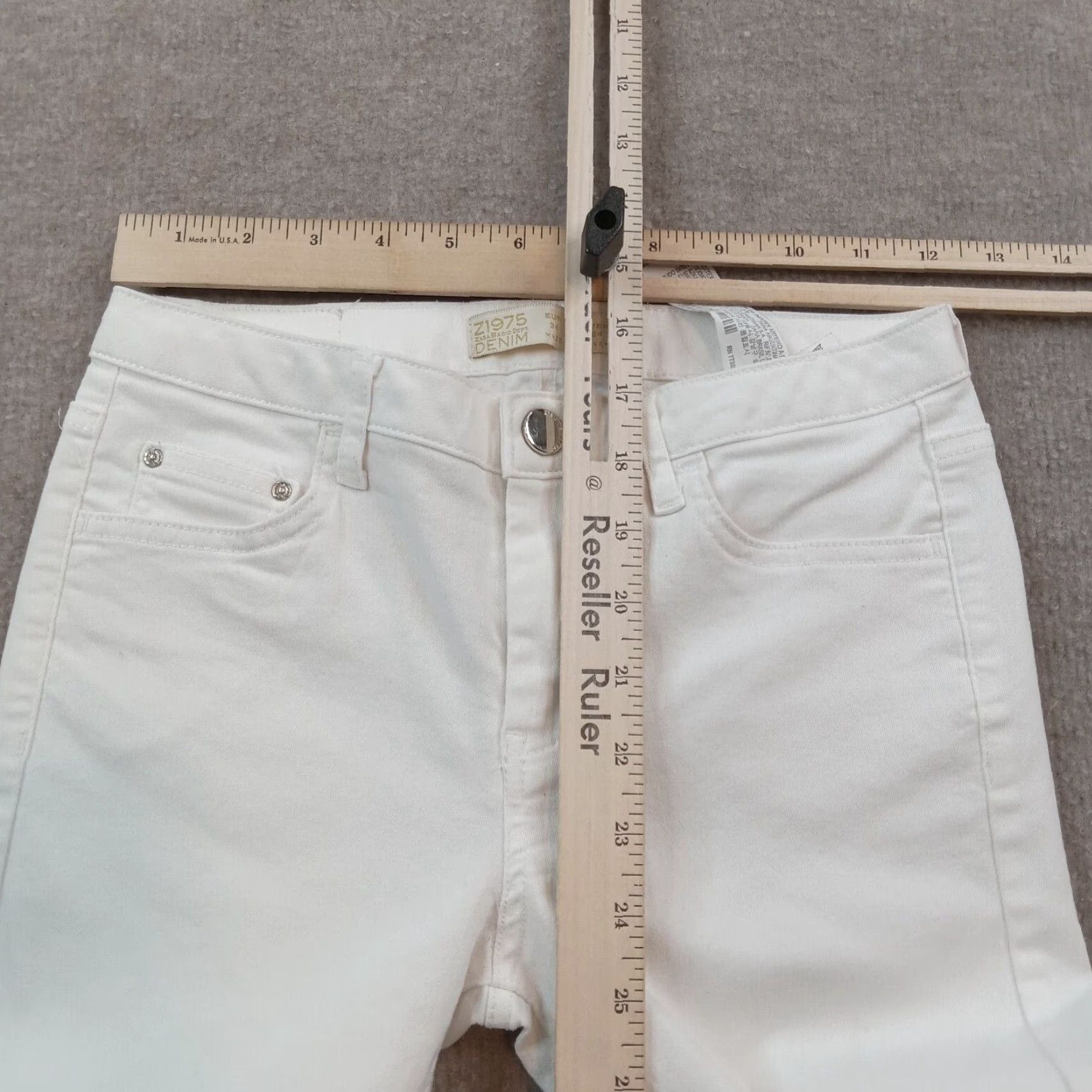Zara Zara Womens Skinny Jeans 2 White Denim Ankle Zipper Pockets Stretch Size 26" / US 2 / IT 38 - 4 Thumbnail