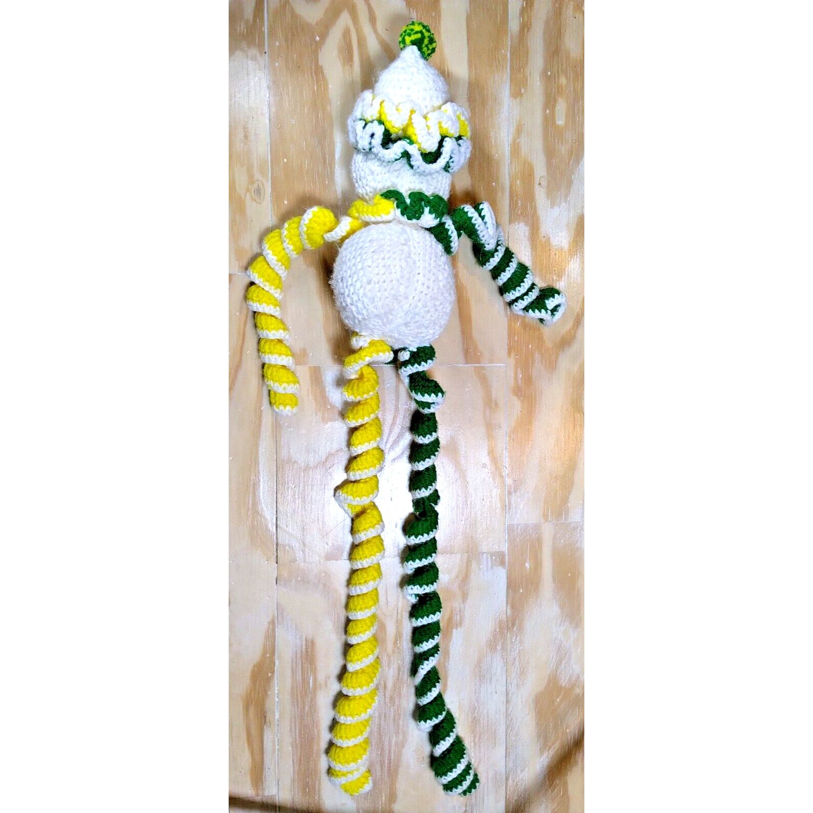 Handmade Snowman Amigurumi Style Crochet - Heavy Yarn Stuffed 29" Size ONE SIZE - 4 Thumbnail