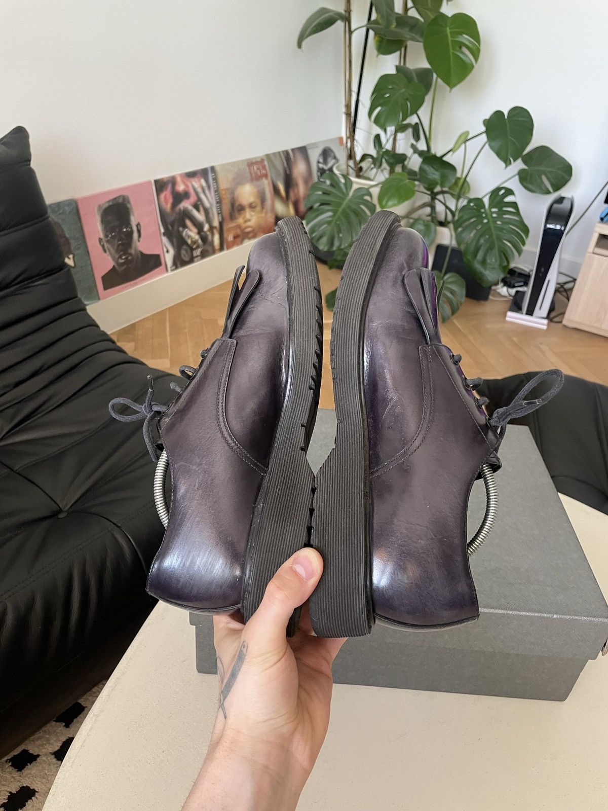 Prada Prada Washed Purple Derby Boots Designer Luxury Rare Hype Size US 8 / EU 41 - 5 Thumbnail