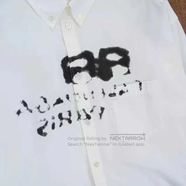 Balenciaga Balenciaga White Ink Letter Shirt. Size US S / EU 44-46 / 1 - 4 Thumbnail