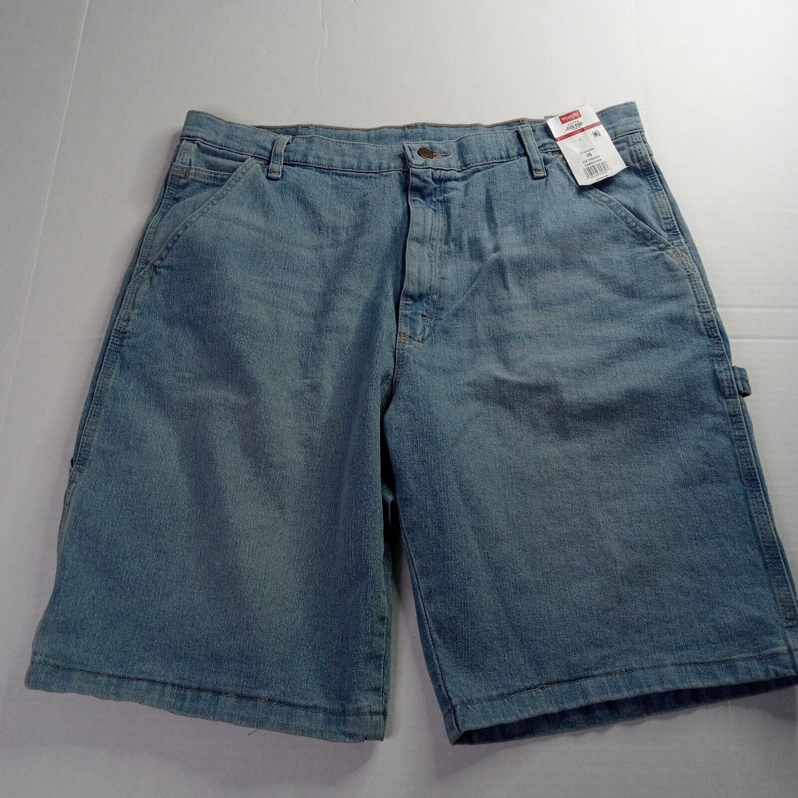 Wrangler Wrangler Carpenter Flex Denim Shorts Men's 36 Light Blue Size US 36 / EU 52 - 1 Thumbnail