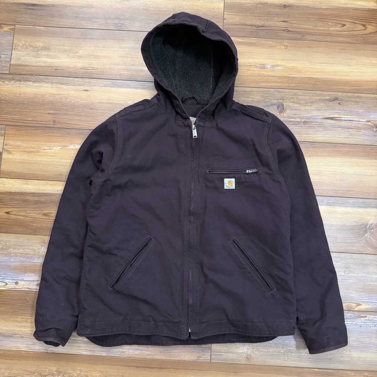 Carhartt Women’s Carhartt Purple Wine Hooded Sherpa Jacket 104292 DWN Size M / US 6-8 / IT 42-44 - 1 Thumbnail