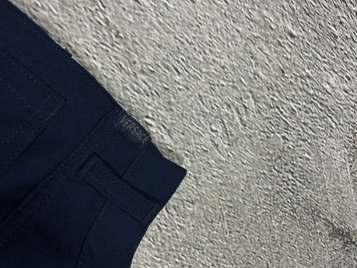 Versace × Versace Jeans Couture × Vintage Versace Pants navy blue high rise slim jeans couture Size 28" / US 6 / IT 42 - 9 Thumbnail