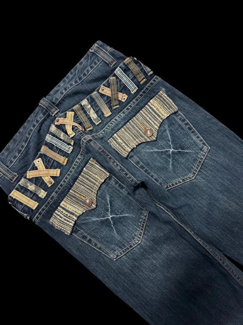 Other Double Waist Sick Dominate 🇯🇵 Rusty Mudwash Distressed Jean Size US 29 - 17 Thumbnail