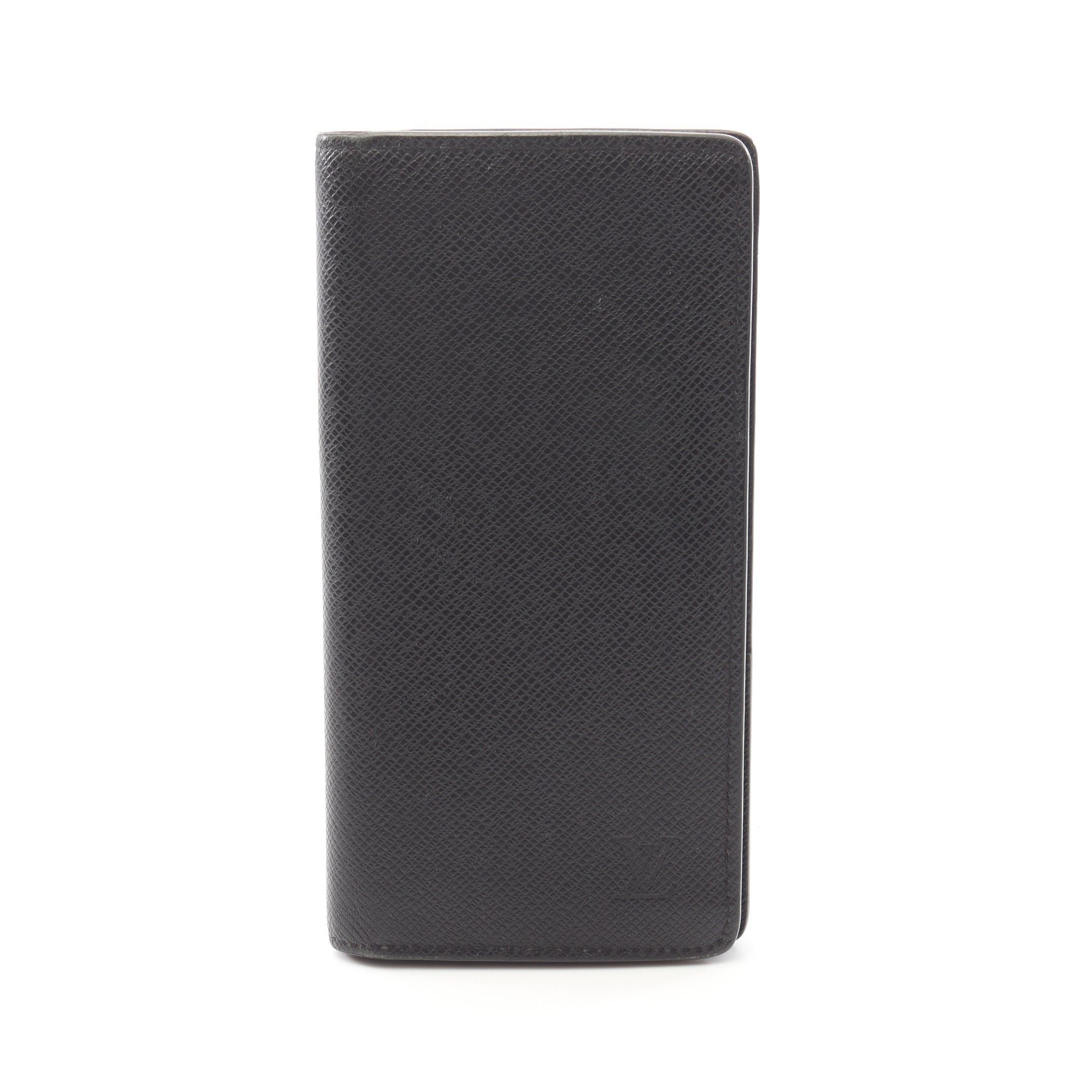 Louis Vuitton Louis Vuitton Portefeuil Ron Taiga Ardoise Bi-Fold Long Wallet Leather Black Size ONE SIZE - 1 Thumbnail