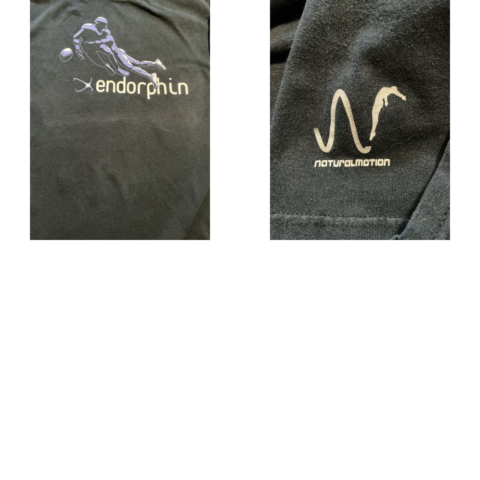 Fruit Of The Loom VINTAGE Endorphin NaturalMotion 3D Animation Motion Software Graphic T-Shirt LG Black Men's Shirt Football Size US L / EU 52-54 / 3 - 8 Thumbnail