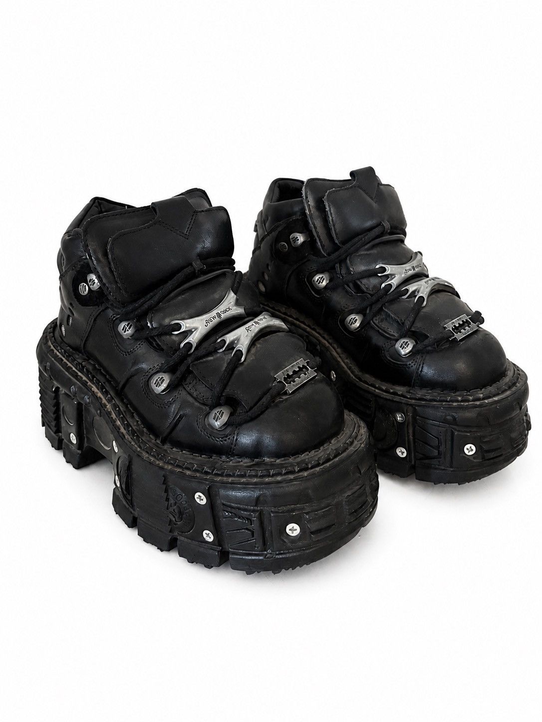 New Rock New Rock Industrial Chunky Platform Boots Size US 6 / IT 36 - 1 Thumbnail
