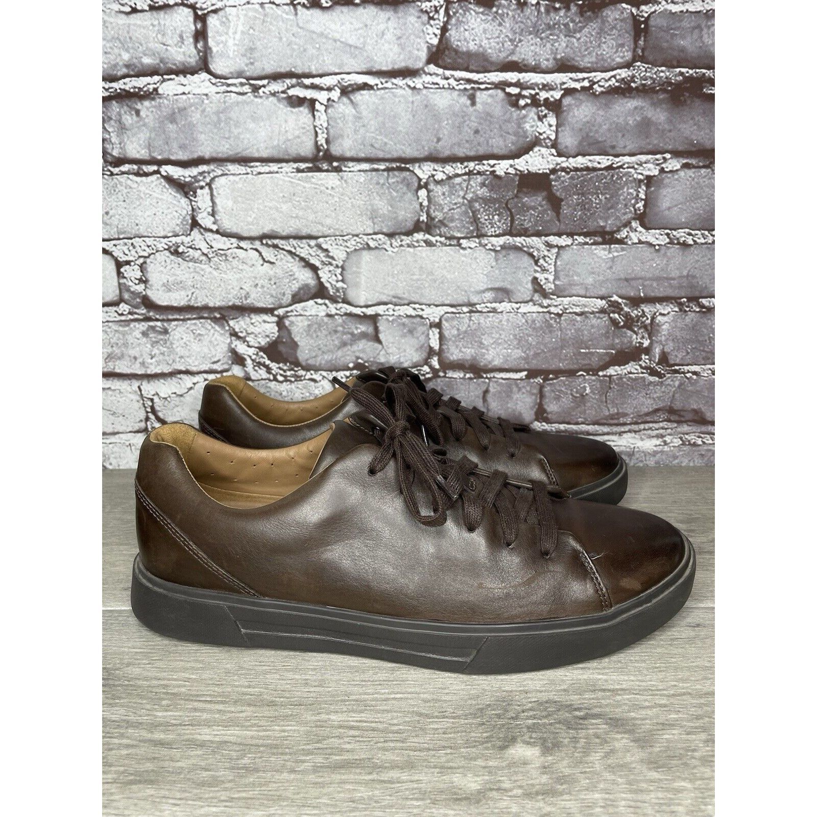 Clarks Clarks Unstructured Brown Leather Lace Up Casual Sneakers Sh Size US 11 / EU 44 - 5 Thumbnail