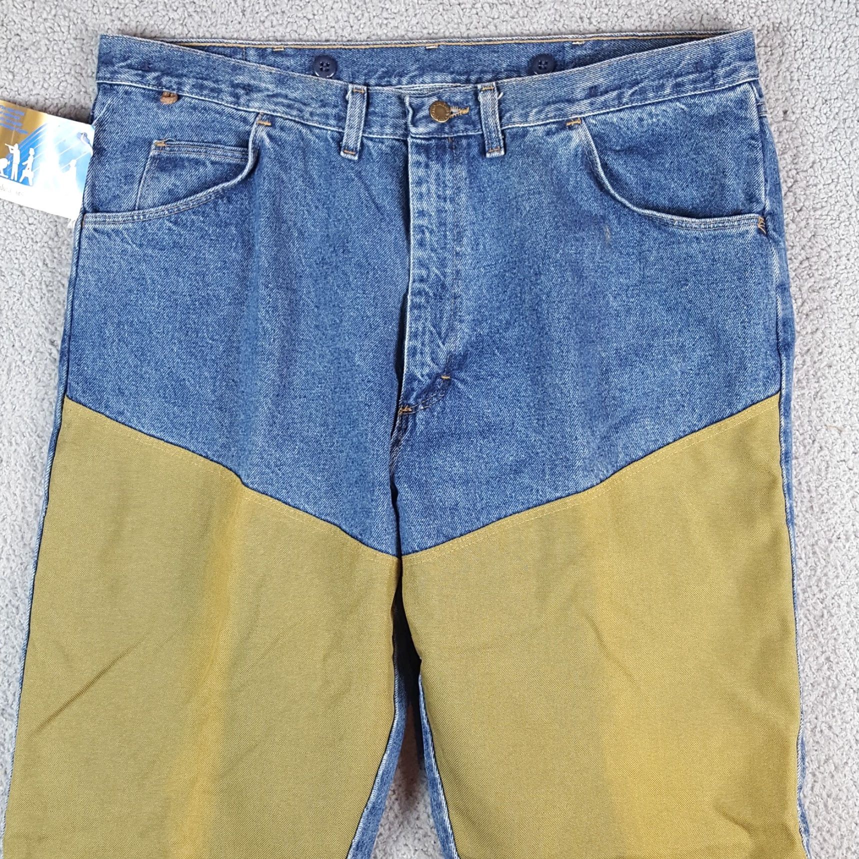 Wrangler VINTAGE Wrangler Jeans Denim Blue 40x32 Regular Men 5-Pocket Design 90s Grunge Retro Workwear Hunting Brush Briar Blue Jeans Wrangler Rugged Wear Size US 40 / EU 56 - 2 Thumbnail