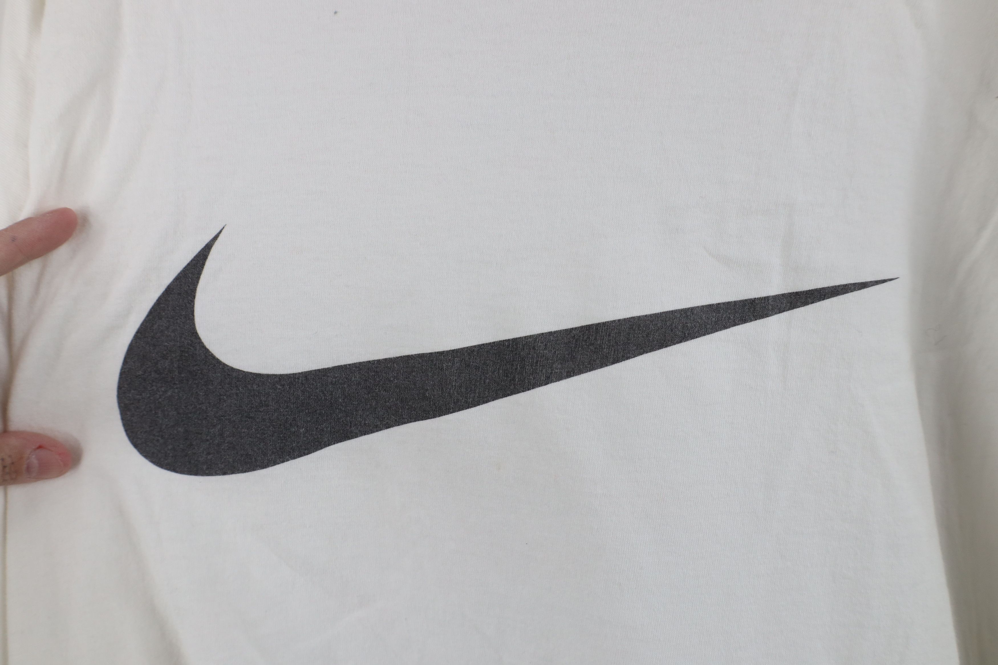Nike Vintage 90s Nike Big Center Swoosh Long Sleeve T-Shirt USA Size US XXL / EU 58 / 5 - 5 Thumbnail